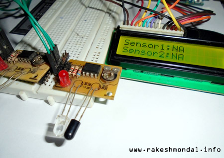 LCD interface with Dual IR sensor on Arduino Uno platform