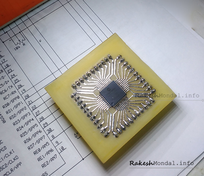 TQFP PIC18F4550 breakout board – Micro soldering