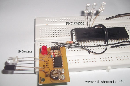 PIC18F4550 Microcontroller programming with IR sensor Module Project: PIC18F4550 Microcontroller programming with IR sensor Module