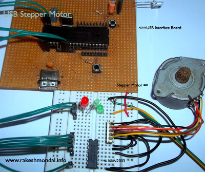 Stepper Motor Interfaced to ULN2003 
