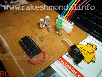 Motor Driver IC on a PCB with Microcontroller