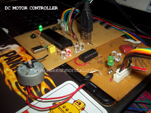 L293D motor driver with a pic18f microcontroller