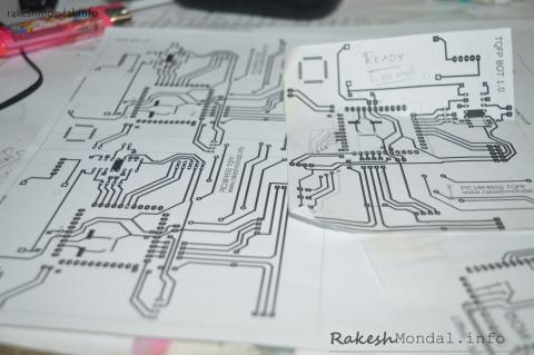 PCB layout design PIC18F4550 Microcontroller Robot Board 