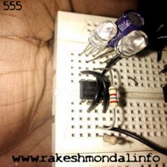 555 timer IC flashing LED with 555 circuit diagram