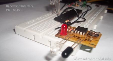IR Sensor Interface with PIC18F4550 Microcontroller project - Digital Input