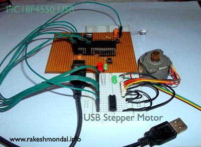 USB Stepper Motor Driver, PIC18F4550 USB Stepper Motor Controller